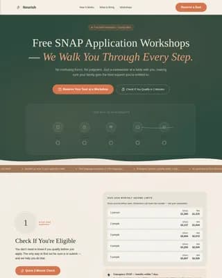 Sustain — SNAP Benefits Landing Page Template