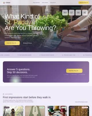 Celebrate — Vibrant Party Rental Landing Page Template