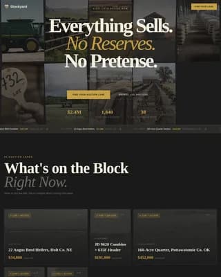 Stockyard - Live Farm Auction Discovery Landing Page Template