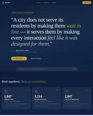City & Municipal Professional Website Template