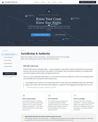 Justice — Tribal Court Landing Page Template