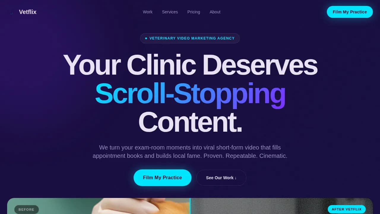 Vetstream — Captivating Veterinary Education Landing Page Template