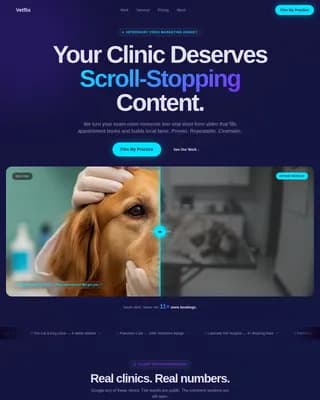 Vetstream — Captivating Veterinary Education Landing Page Template