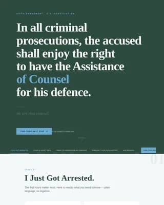 Counsel - Public Defender Civic Service Landing Page Template