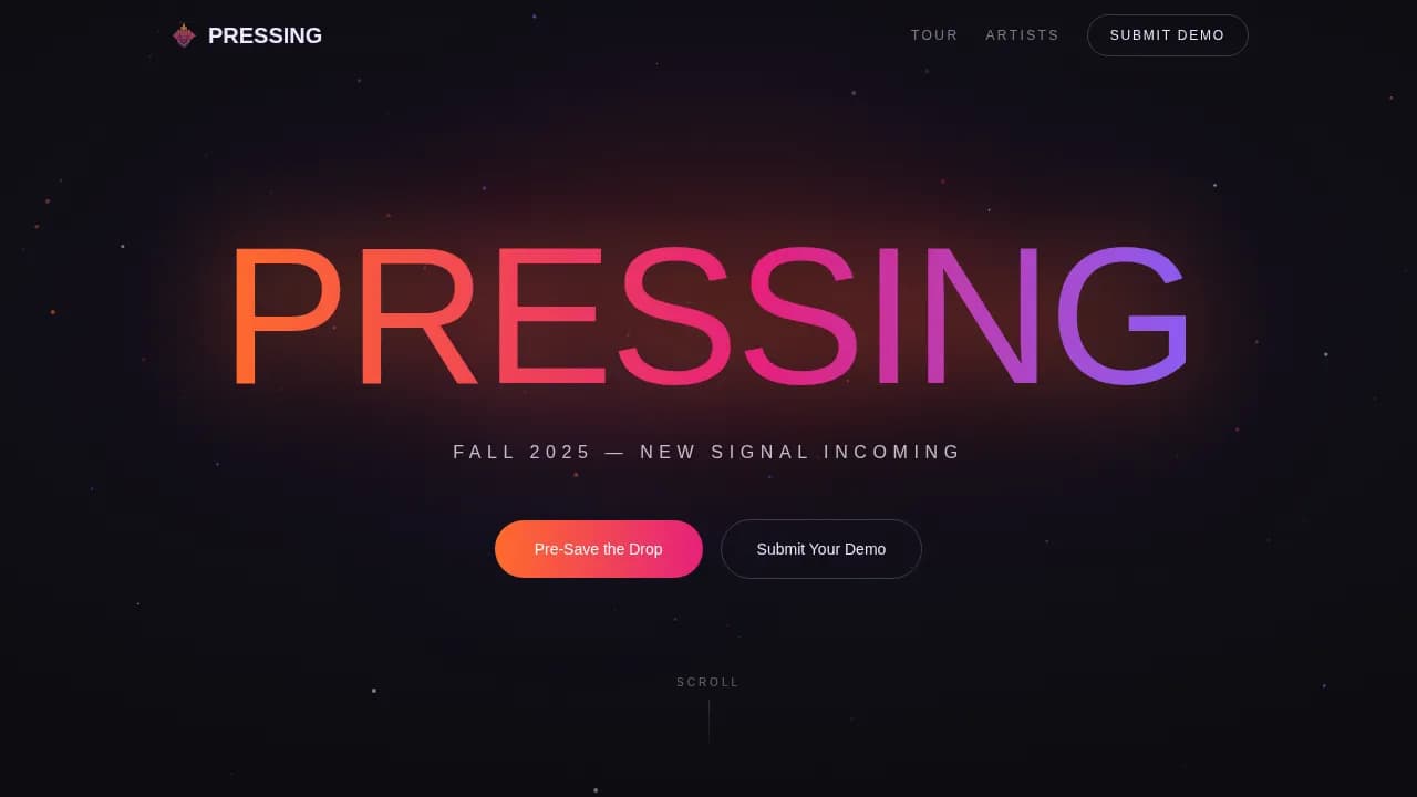 Vinyl — Independent Music Label Landing Page Template