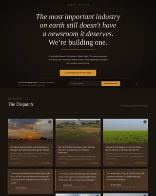 Harvest — Farming News Blog Landing Page Template