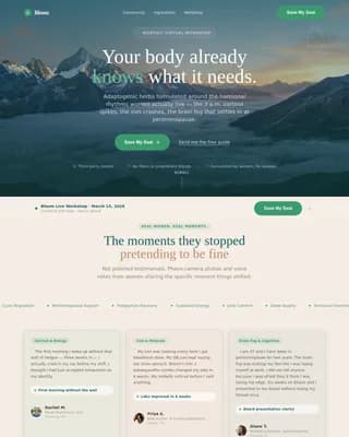 Vitality — Adaptogenic Wellness Landing Page Template