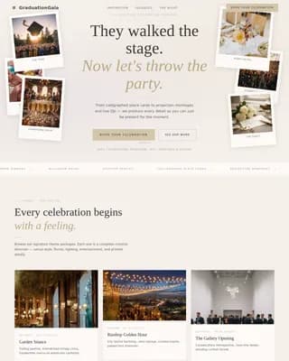 Celebrate — Graduation Planner Landing Page Template