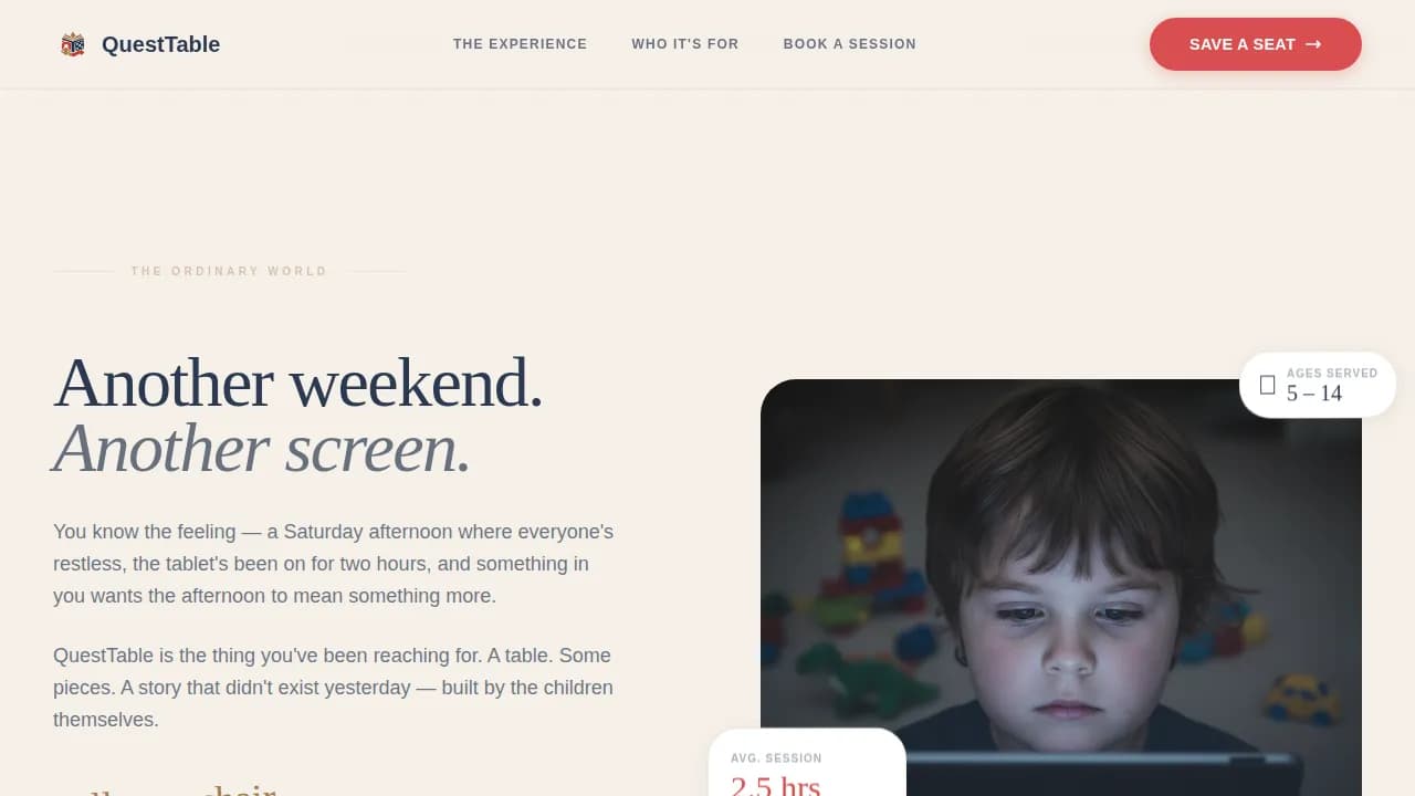 Adventure — Creative Tabletop Gaming Landing Page Template
