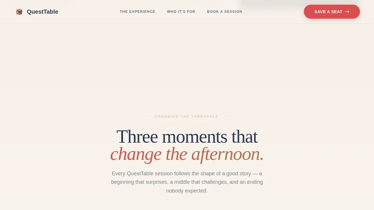 Adventure — Creative Tabletop Gaming Landing Page Template