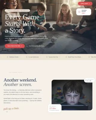Adventure — Creative Tabletop Gaming Landing Page Template