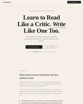 Annotate — Immersive Literary Analysis Landing Page Template