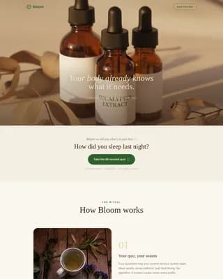 Serenity — Botanical Wellness Box Landing Page Template