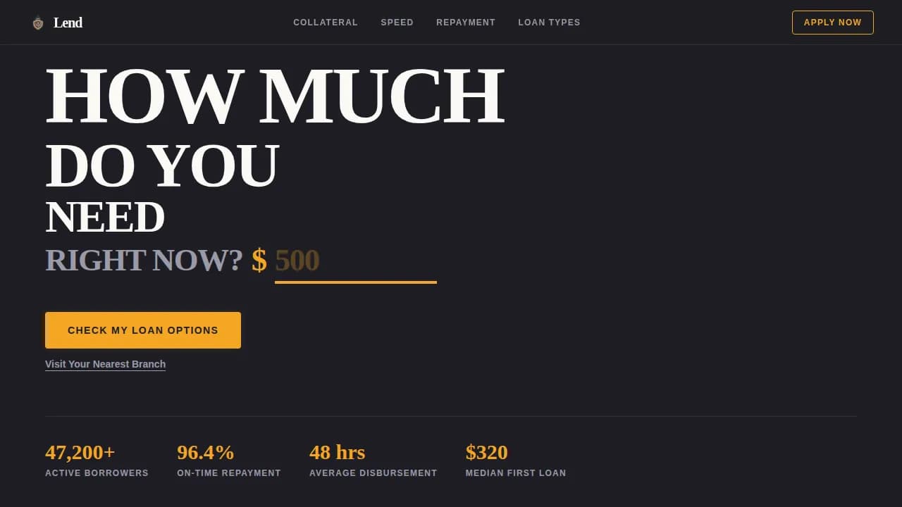 Capital — Instant Financing Marketplace Landing Page Template