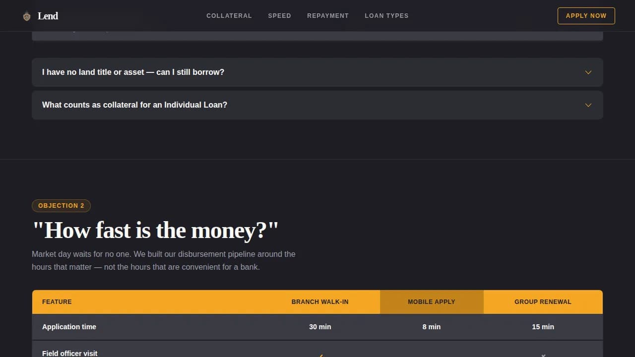 Capital — Instant Financing Marketplace Landing Page Template