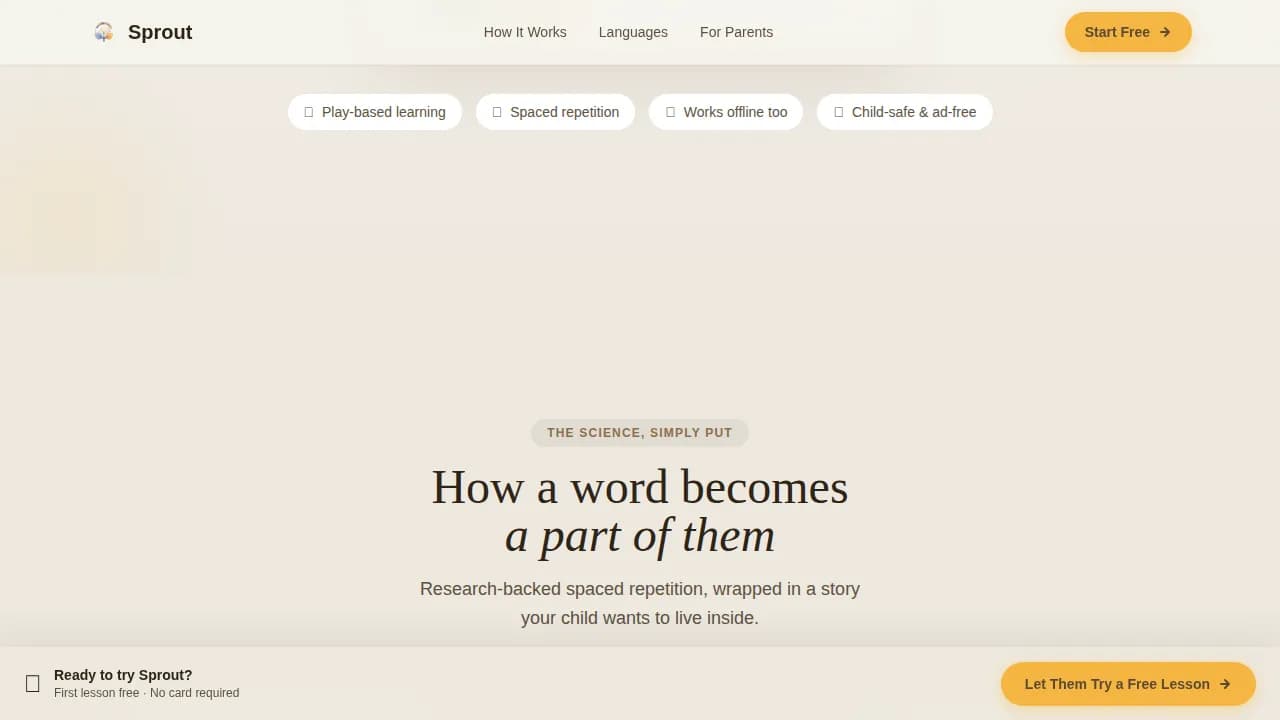 Bloom — Language Learning Landing Page Template