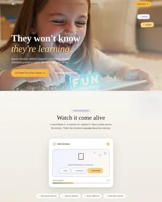 Bloom — Language Learning Landing Page Template