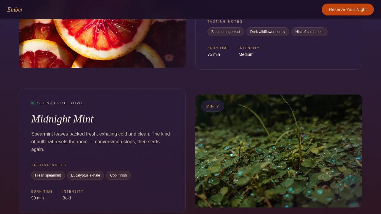 Hookah Lounge Reservation & Menu Website Template