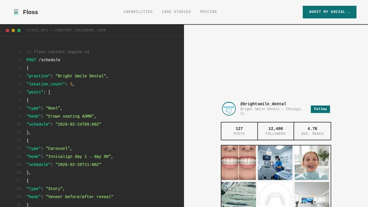 Sparkle — Modern Dental Social Media Landing Page Template