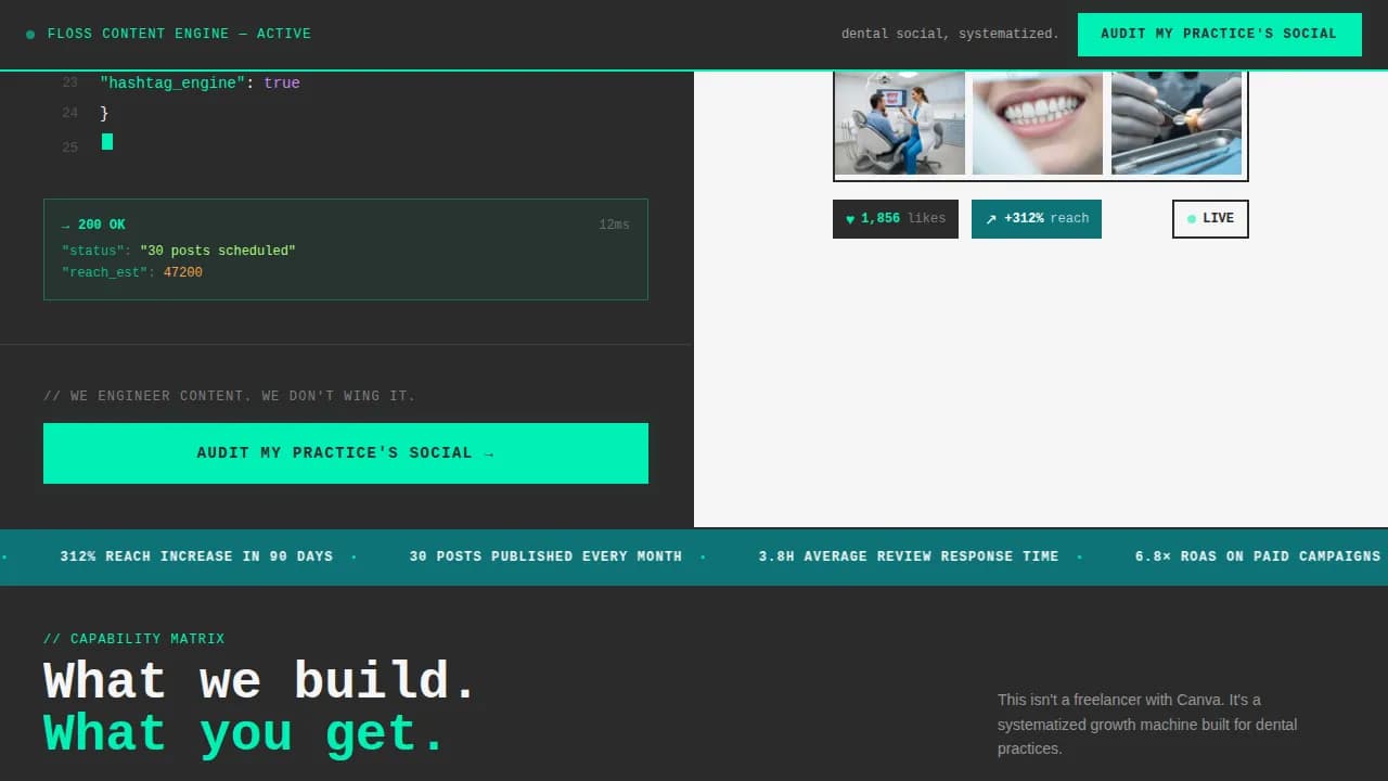Sparkle — Modern Dental Social Media Landing Page Template