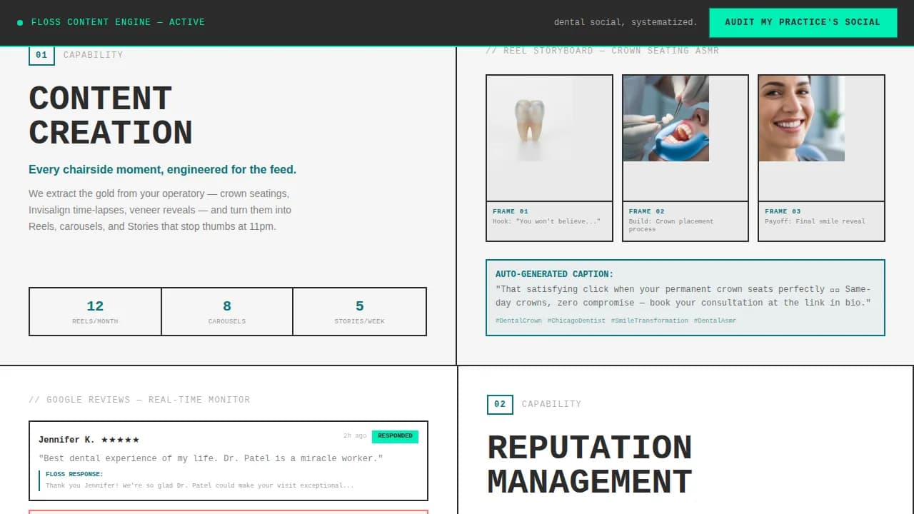 Sparkle — Modern Dental Social Media Landing Page Template