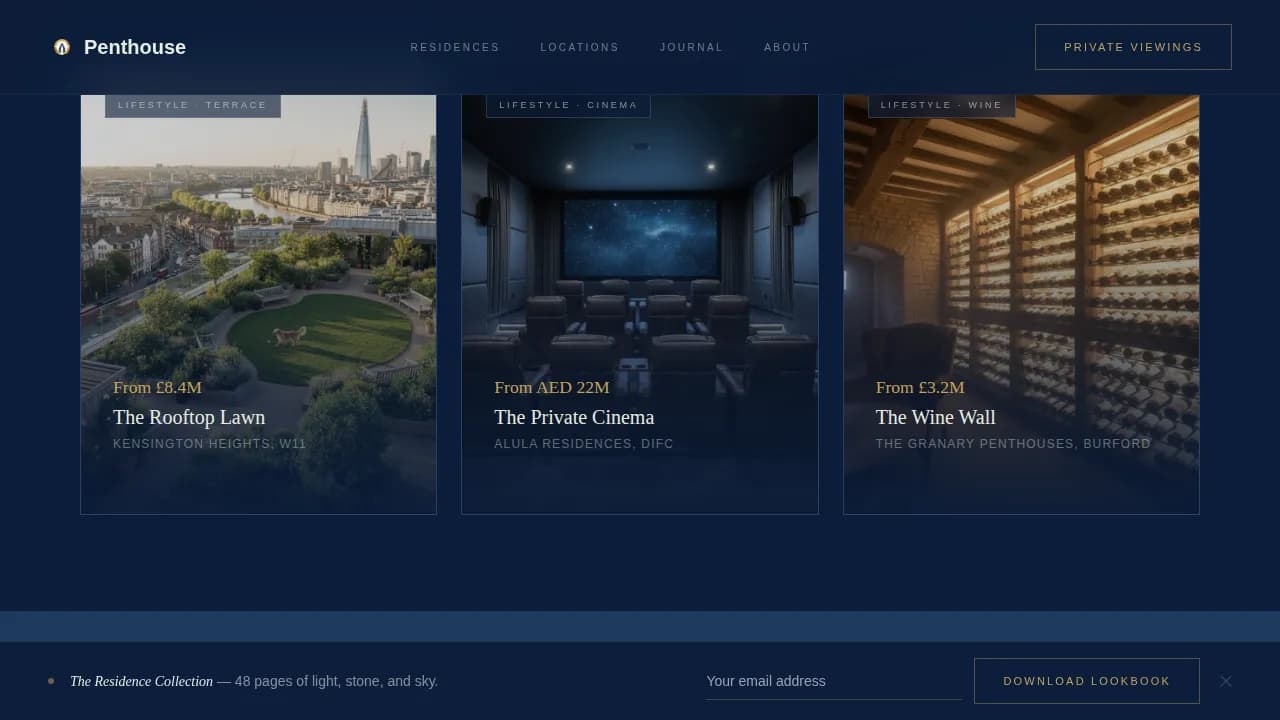 Skyrise — Luxury Property Development Landing Page Template