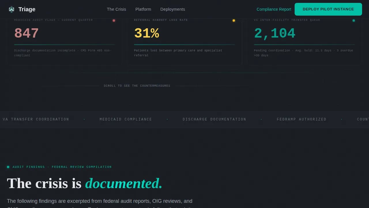 Government Software Portfolio Website Template