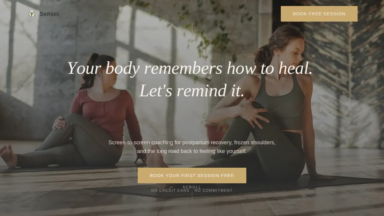 Online Personal Trainer Website Template for Remote Coaching