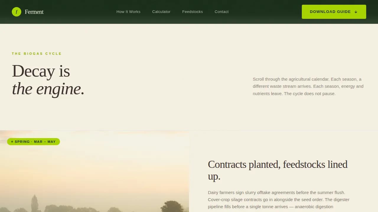 Renewable Energy Company Cost Calculator Website Template