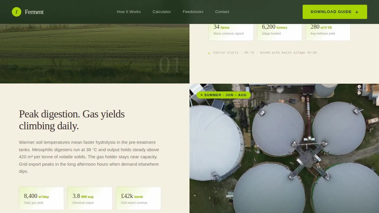 Renewable Energy Company Cost Calculator Website Template
