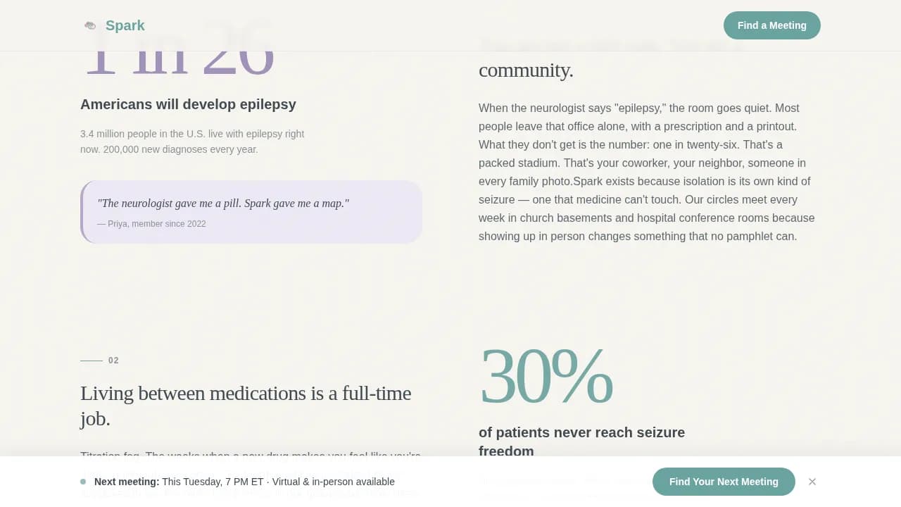 Unite — Supportive Neurological Community Landing Page Template