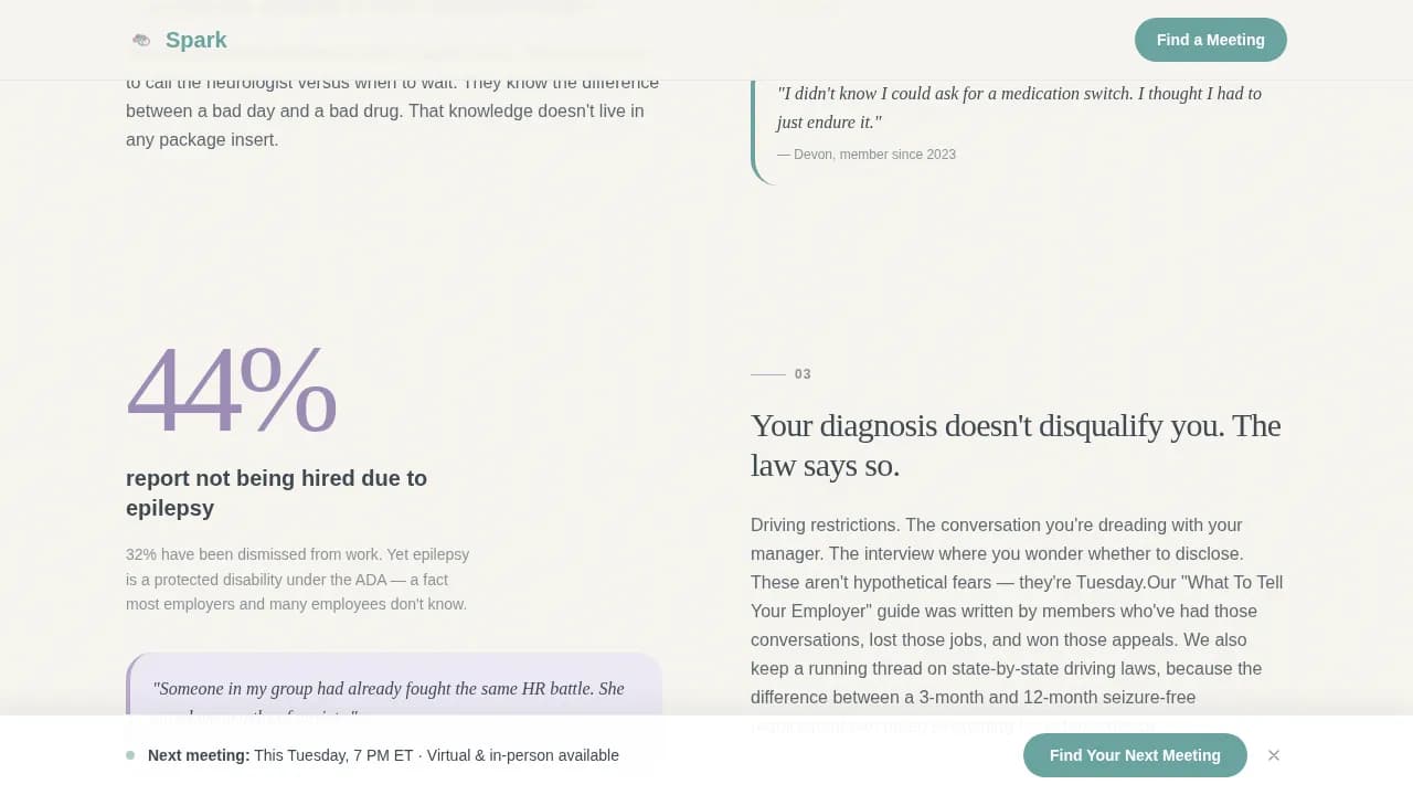 Unite — Supportive Neurological Community Landing Page Template