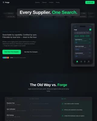 Connect — Industrial Supplier Marketplace Landing Page Template