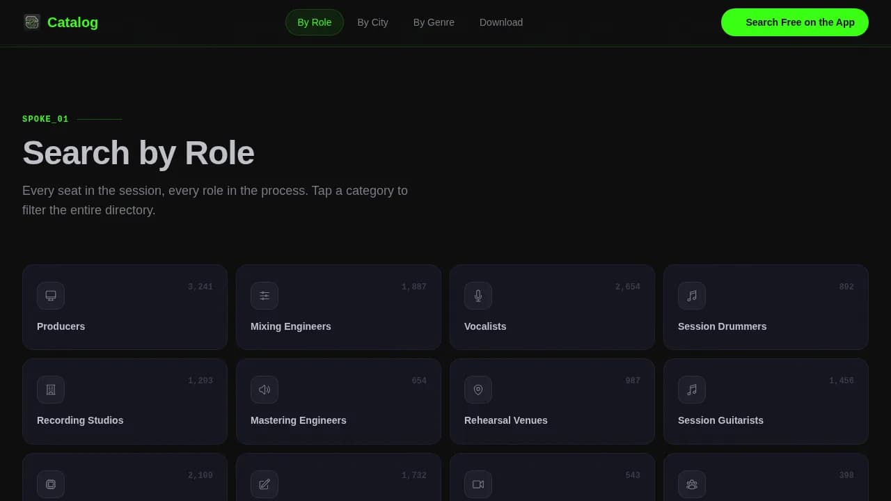 Harmony — Discover Music Collaborators Landing Page Template