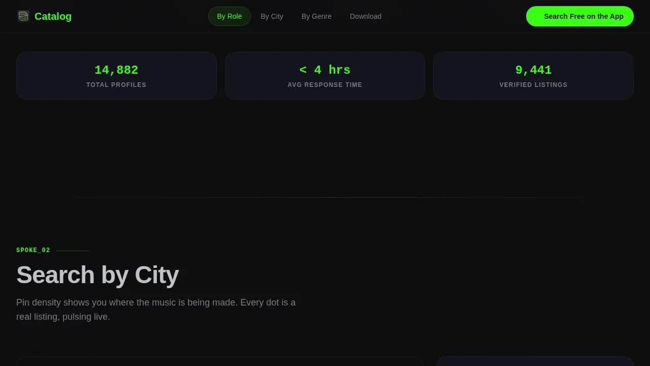 Harmony — Discover Music Collaborators Landing Page Template