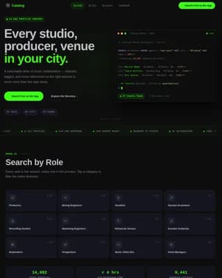 Harmony — Discover Music Collaborators Landing Page Template