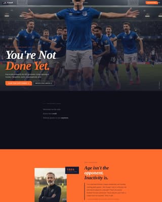Kickoff - Energetic Seniorleague Landing Page Template