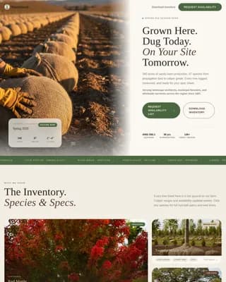 Nursery & Plant Farm Professional Website Template