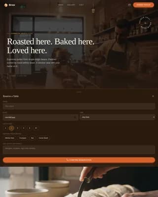 Artisan Café Gallery & First-Sip Experience Website Template
