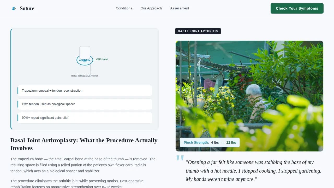 Hand Surgeon Specialist Booking Website Template