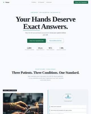 Hand Surgeon Specialist Booking Website Template