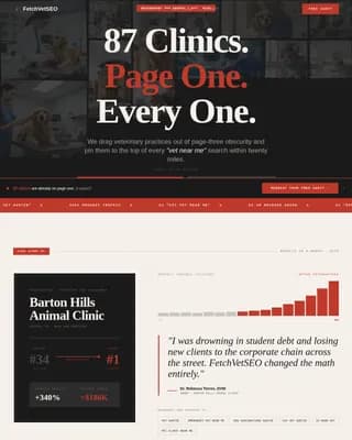 Veterinary Marketing & Agency Reviews Website Template