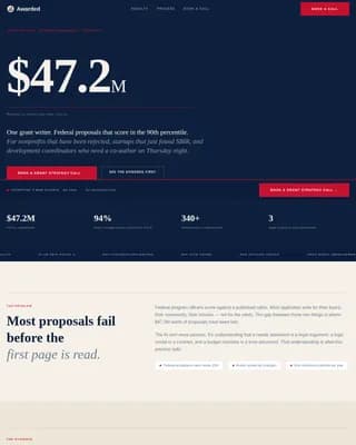 Grant Writer Booking Website Template
