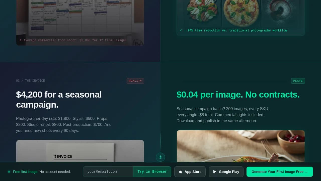 Cuisine — Smart Culinary Photography Landing Page Template