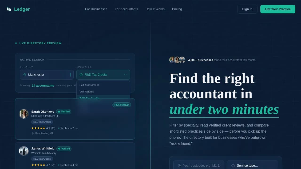 Accounting Digital Presence Reviews Website Template