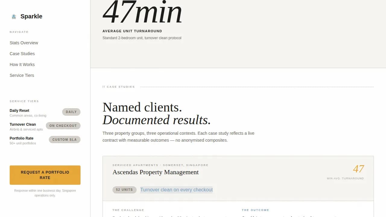 Singapore Local Portfolio Website Template