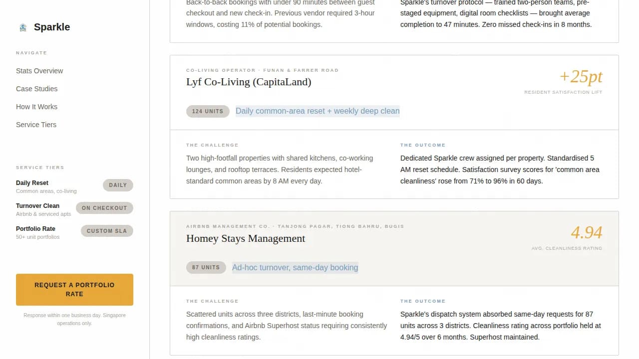 Singapore Local Portfolio Website Template