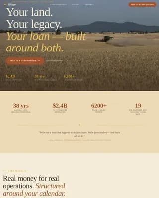 Cultivate — Sustainable Farm Financing Landing Page Template