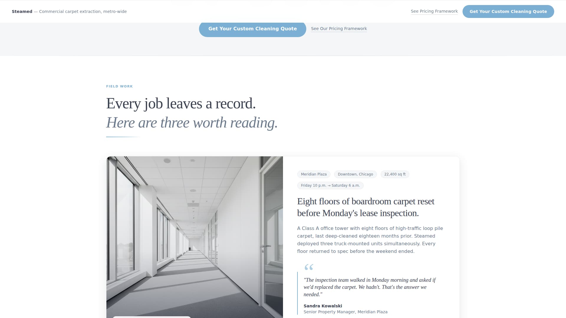 Steamed - Authoritative Carpetcleaning Landing Page Template