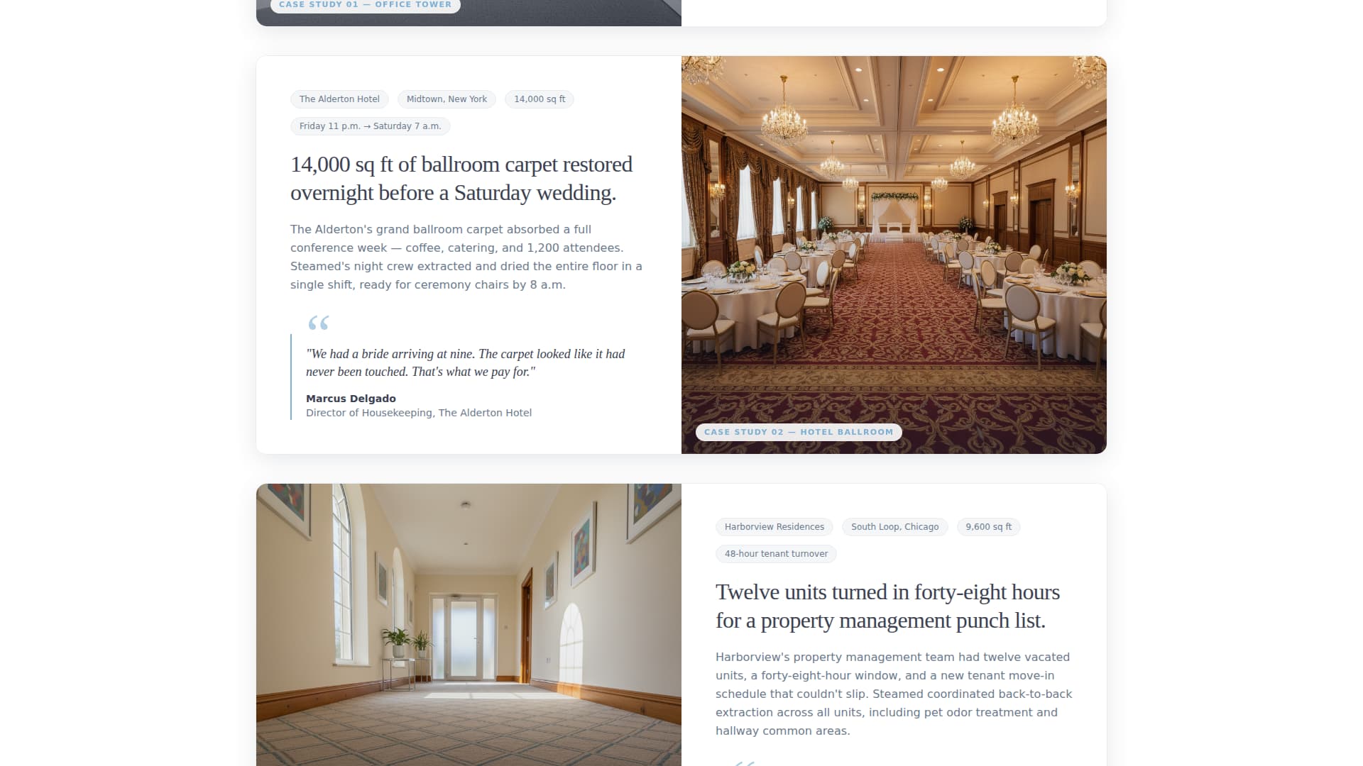 Steamed - Authoritative Carpetcleaning Landing Page Template